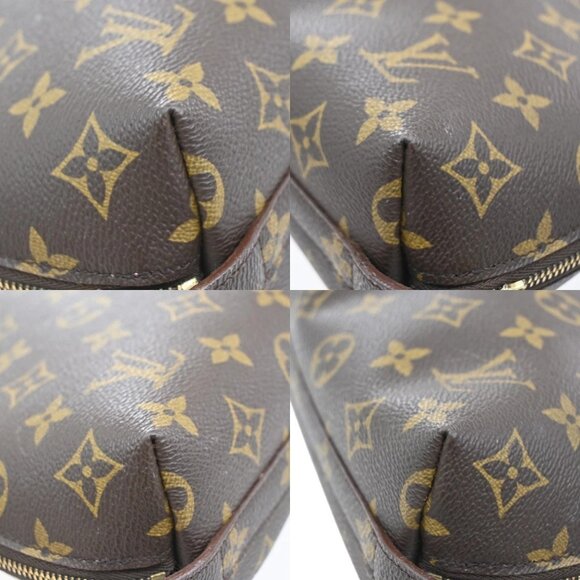 LOUIS VUITTON Trousse Demi Ronde Pouch Monogram Leather Brown - Picture 7 of 14